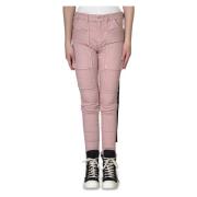 Rick Owens Creatch Overdyed Jeans Pink, Dam