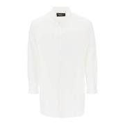 Yohji Yamamoto Lagerskjorta med mandarinkrage White, Herr