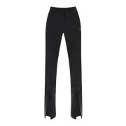 Off White Corporate Tailoring Byxor med Bokstavstryck Black, Dam