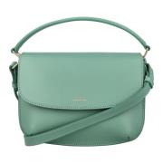 A.p.c. Jade Grön Läder Mini Axelremsväska Green, Dam