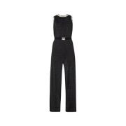 Liu Jo Viskos och Lurex Dam Jumpsuit Black, Dam