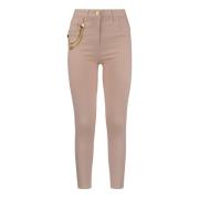 Elisabetta Franchi Studded Skinny Jeans med Kedjehänge Pink, Dam