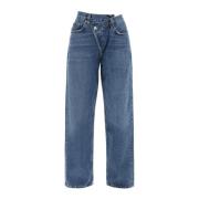 Agolde Vintage Criss Cross Denim Jeans Blue, Dam