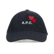 A.p.c. Urban Denim Baseball Cap Blue, Herr