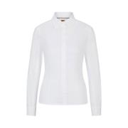 Hugo Boss Klassisk Vit Slim Fit Skjorta White, Dam