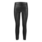 Michael Kors Stiliga Stretch Läderleggings Black, Dam