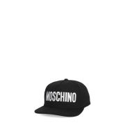 Moschino Svart baseballkeps med kontrasterande logotyp Black, Herr