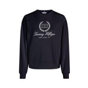 Tommy Hilfiger Flag Script Sweatshirt Blue, Herr