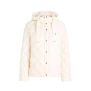 Tommy Hilfiger Klassisk Quiltad Jacka Beige, Dam