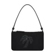 Palm Angels Mini Väska med Läderhandtag Black, Dam