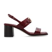 Salvatore Ferragamo ‘Lou’ klack sandaler Red, Dam