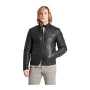 Stewart Rush NUV-Omega Lamb Wash Jacka Black, Herr