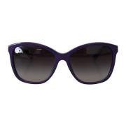 Dolce & Gabbana Lila Runda Acetat Solglasögon för Kvinnor Purple, Dam