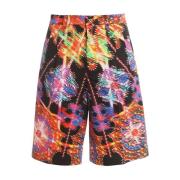 Dolce & Gabbana Tryckta shorts för män Multicolor, Herr