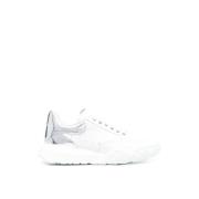 Alexander McQueen Vita/Silverfärgade Oversized Court Sneakers White, H...