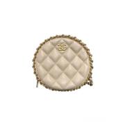 Chanel Vintage Pre-owned Laeder chanel-vskor Beige, Dam