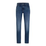 Hugo Boss Avslappnad Straight Cut Jeans Blue, Herr