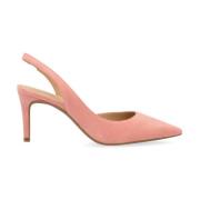 Michael Kors Flex Pump Slingback i rosa mocka Pink, Dam