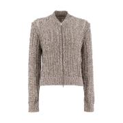 Peserico Elegant Bomulls Cardigan Beige, Dam