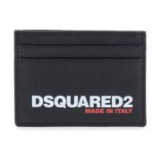 Dsquared2 Logo Bob Korthållare med Präglad Bokstav Black, Herr