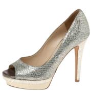 Jimmy Choo Pre-owned Pre-owned Tyg klackskor Gray, Dam