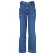 A.p.c. Seaside Tvättad Indigo Jeans Blue, Dam