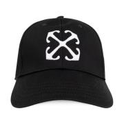 Off White Baseballkeps med logotyp Black, Dam