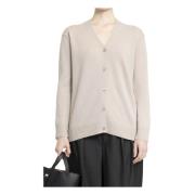 Max Mara Beige V-Hals Kasmir Cardigan Beige, Dam