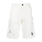 C.p. Company Cargo Bermuda Shorts i Vit Twill White, Herr