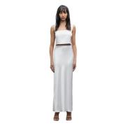 Ahlvar Gallery Viv Satin Top White, Dam