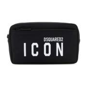 Dsquared2 Svart Nylon Be Icon Beauty Case Black, Herr