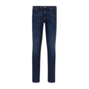 Emporio Armani Slim Fit 5 Fickor Denim Jeans Blue, Herr