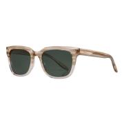 Barton Perreira Chisa Sunglasses in Crystal Brown/Green Brown, Unisex