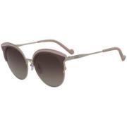 Liu Jo Shiny Gold/Brown Green Sunglasses Lj113S Multicolor, Dam