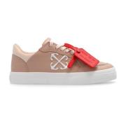 Off White Nya låga vulkaniserade sneakers Beige, Dam