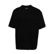 Emporio Armani Svarta Bomull T-shirts och Polos med Logo Black, Herr