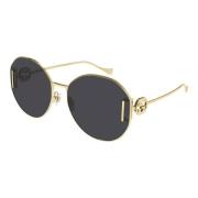 Gucci Gold/Grey Sunglasses Yellow, Dam