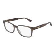 Gucci Grey Havana Eyewear Frames Brown, Unisex