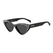 Moschino Black/Dark Grey Sunglasses Black, Dam