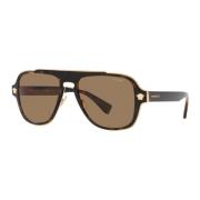 Versace Medusa Charm Sunglasses Brown, Herr