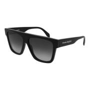 Alexander McQueen Black/Grey Shaded Sunglasses Black, Herr