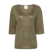 Allude V-neck Knitwear Green, Dam