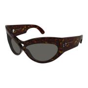 Saint Laurent Havana/Grey Sunglasses SL 77 Brown, Dam