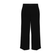 Msgm Wide Trousers Black, Dam