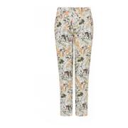 C.Ro Slim-fit Trousers Multicolor, Dam