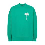 Palm Angels Sweatshirts Hoodies Green, Herr
