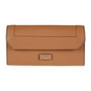 Lancel Slim Flap Plånbok Kamel Ninon Brown, Dam