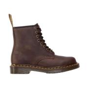 Dr. Martens Autentiska Åldrade Läderstövlar Brown, Dam