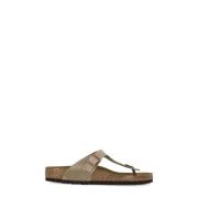 Birkenstock Gizeh Oiled Leather Sandaler Brown, Dam