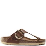 Birkenstock Gizeh stora spänne sandaler Brown, Dam